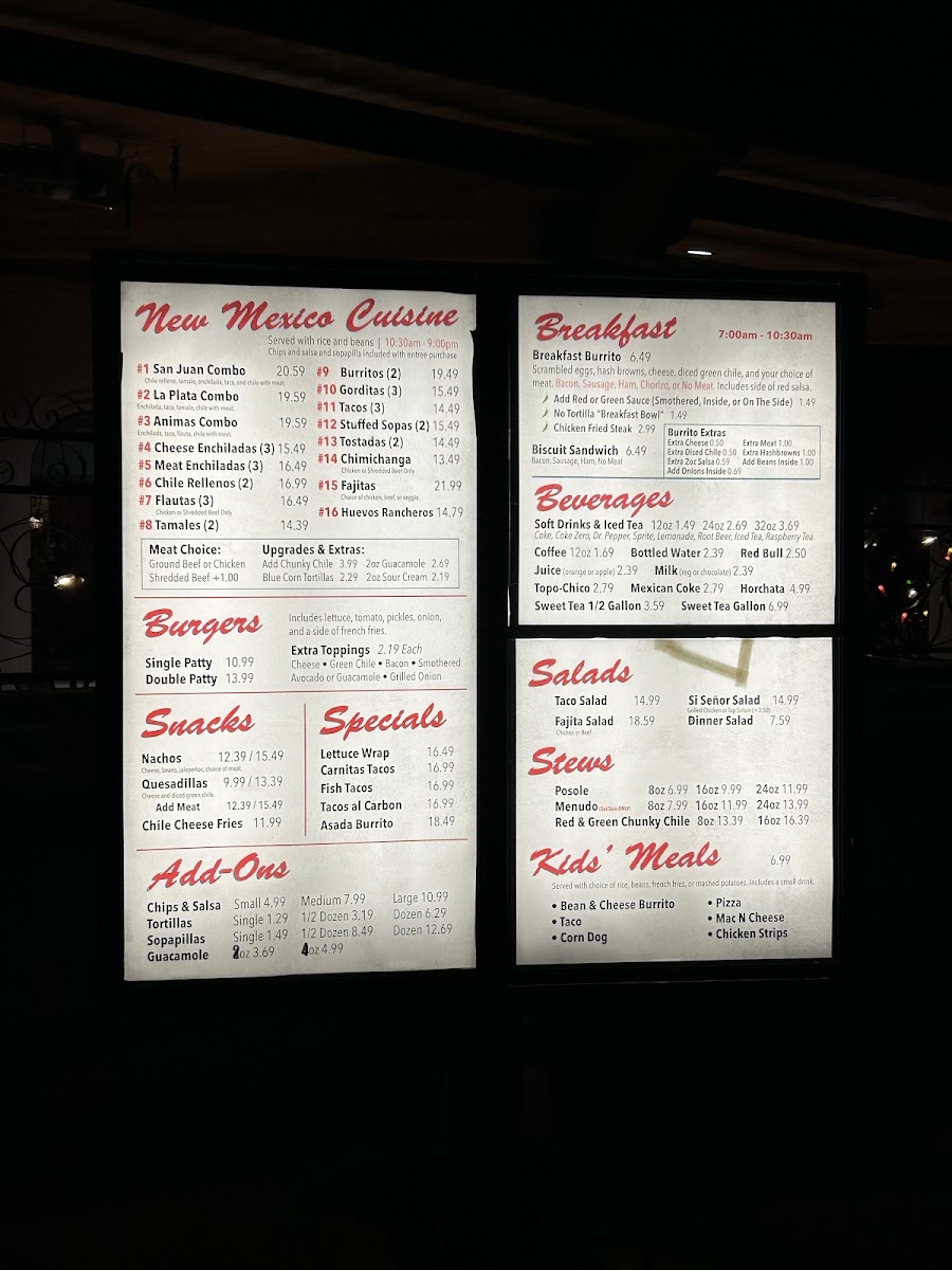 Si Señor Restaurant Menu - Image 1